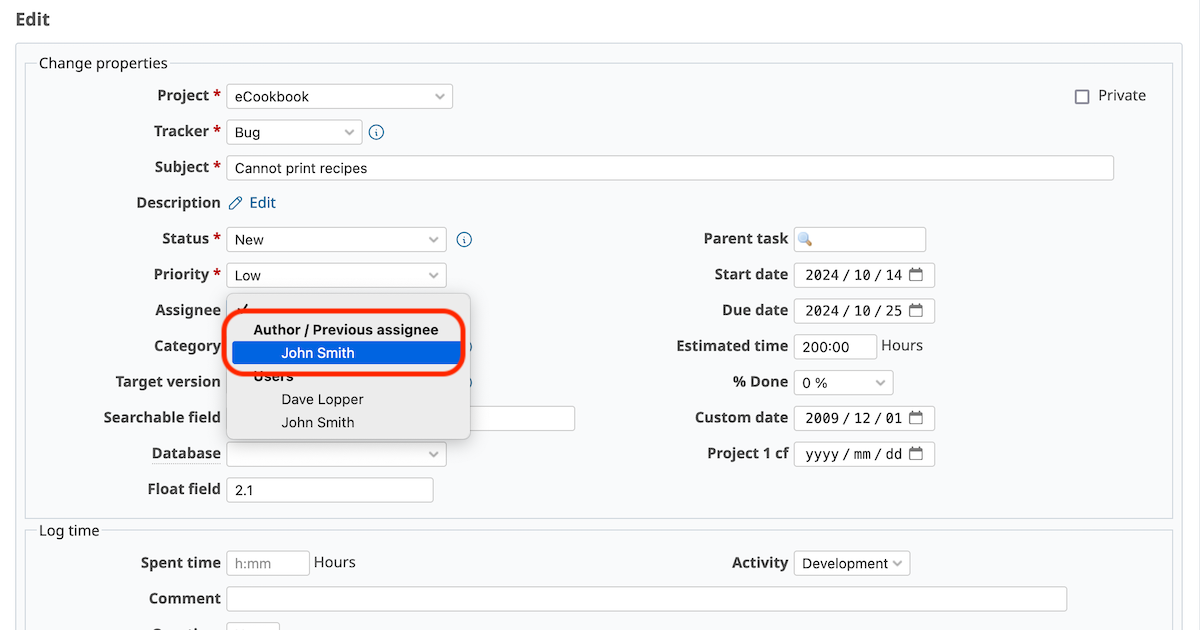 【Monthly Update】Preview of the New Features in Pre-release Redmine! Quickly Assign to Author / Previous Assignee and More (September 2024 Commit Highlights)